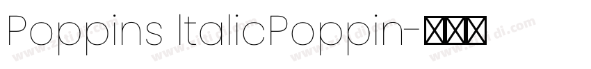 Poppins ltalicPoppin字体转换
